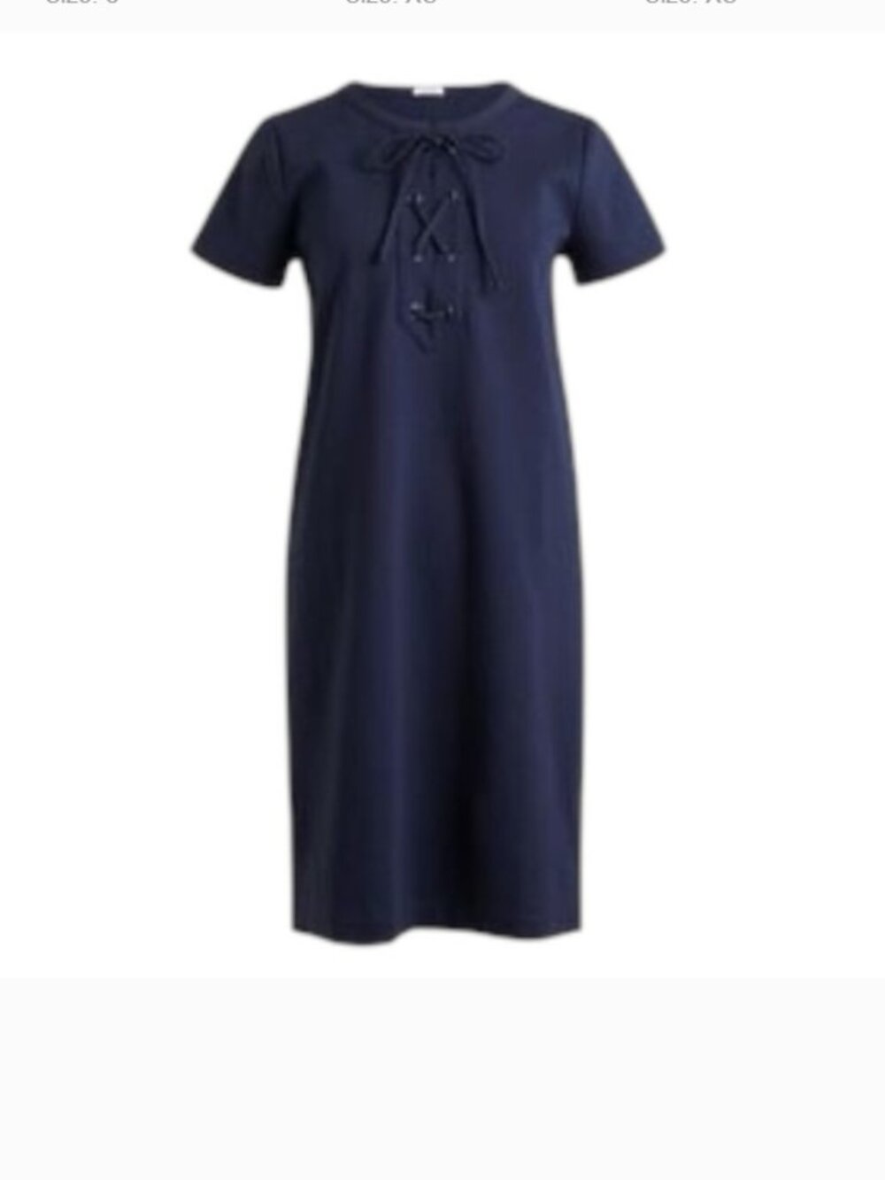 J. Crew Navy Lace-Up Short Sleeve Mini Dress Size Small